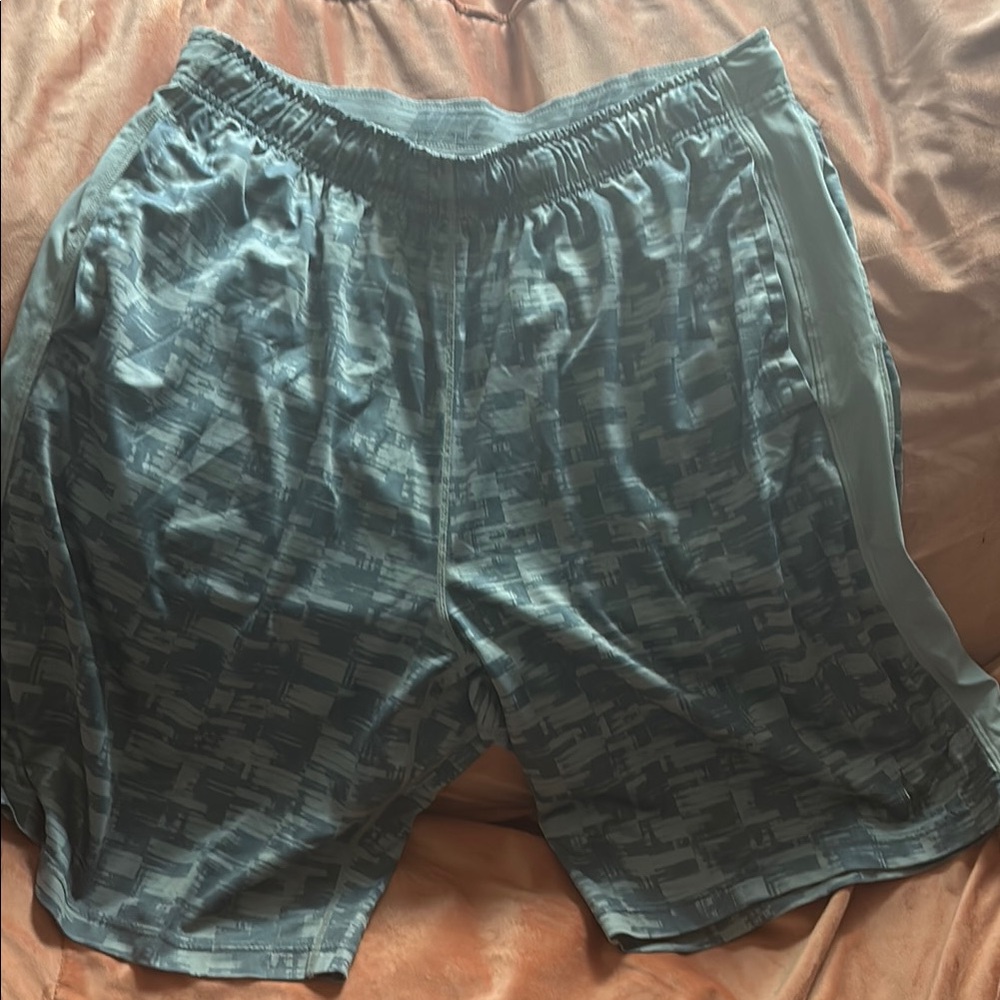 Gray Patterned Nike Athletic Shorts